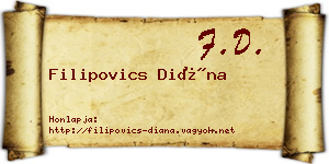 Filipovics Diána névjegykártya